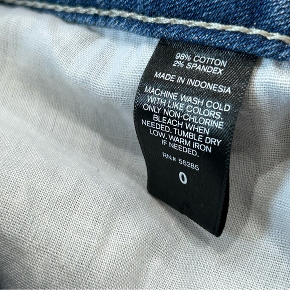 Express Jeans Shorts Womens 0 Blue Denim Distressed Ripped - Picture 4 of 6